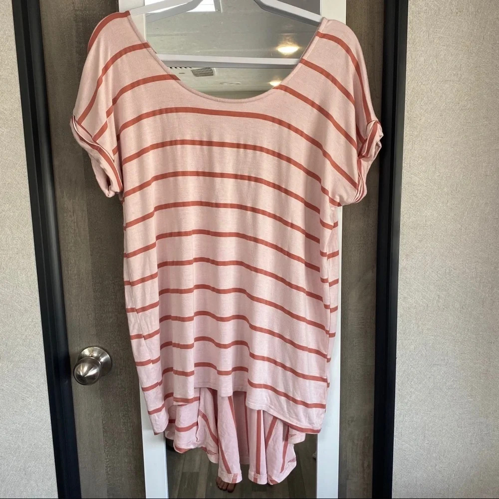 Pure Good Anthropologie Striped Oversized Blouse